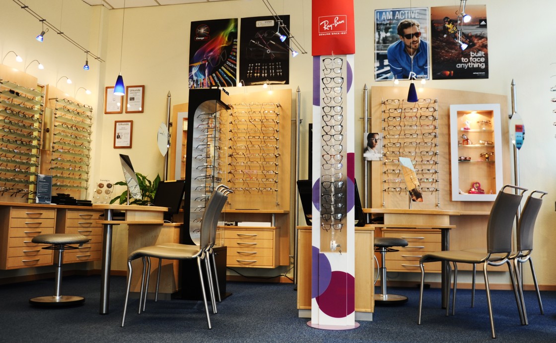 Ladengeschäft Optik Fügerl in Nürnberg.