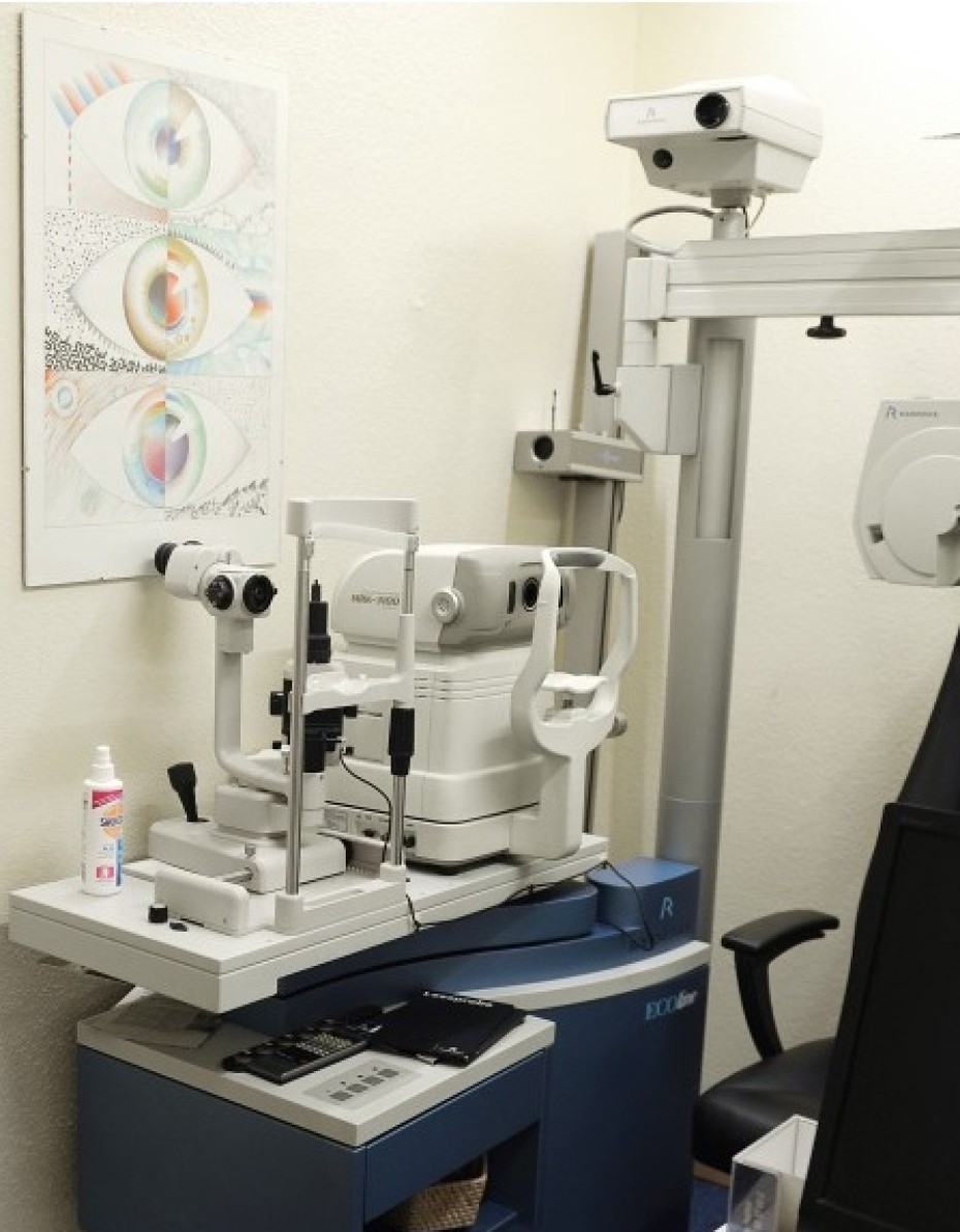 Refraktionsraum im Ladengeschäft bei Optik Fügerl in Nürnberg.